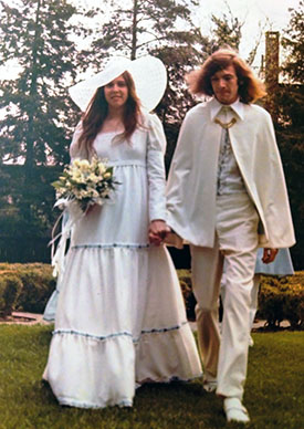 The wedding couple, 50 years ago